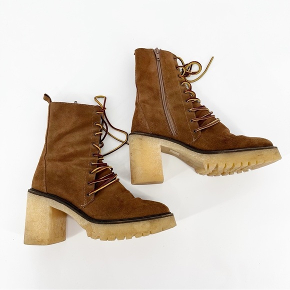 Free People Dylan Lace Up Boots Size 39 Womens 9 - Picture 5 of 8